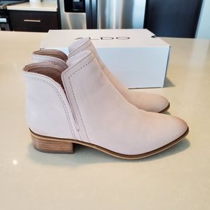 Aldo Gweria Pink Pull-on Leather Ankle Boots
